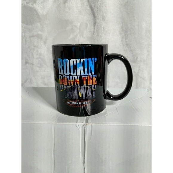 The Doobie Brother's Rockin Down The Highway Black 8oz Coffee / Tea  Mug… - Picture 6 of 6